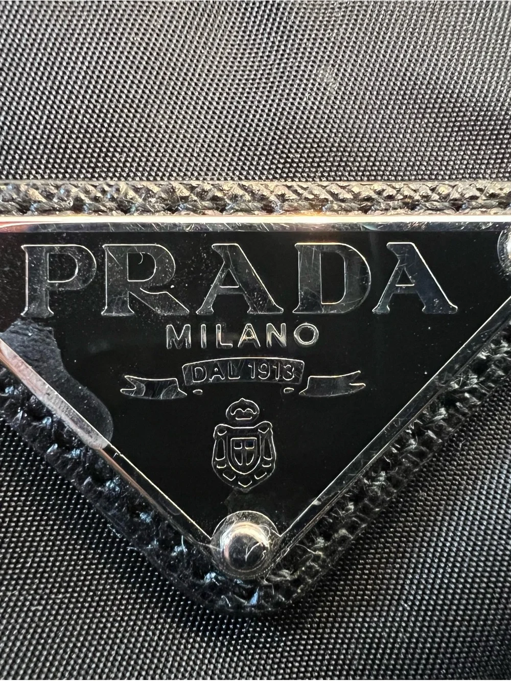 Prada Black Nylon Baby Bag Tote with Detachable Strap